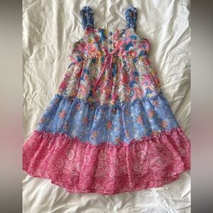 Jona Michelle Pink and Blue Floral Dress